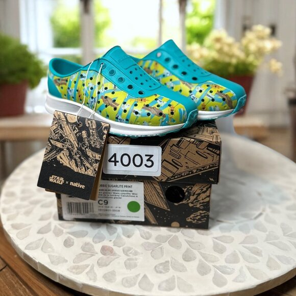 Native X Star Wars Limited Edition Kids Shoes C9 R2D2 Yoda Chewbacca Slip On - Picture 4 of 15